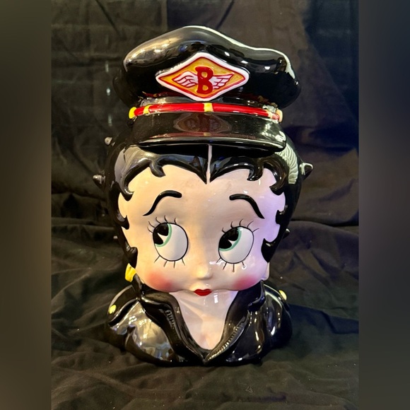 Betty Boop "Biker" Cookie Jar Rare Collectable - Picture 1 of 16